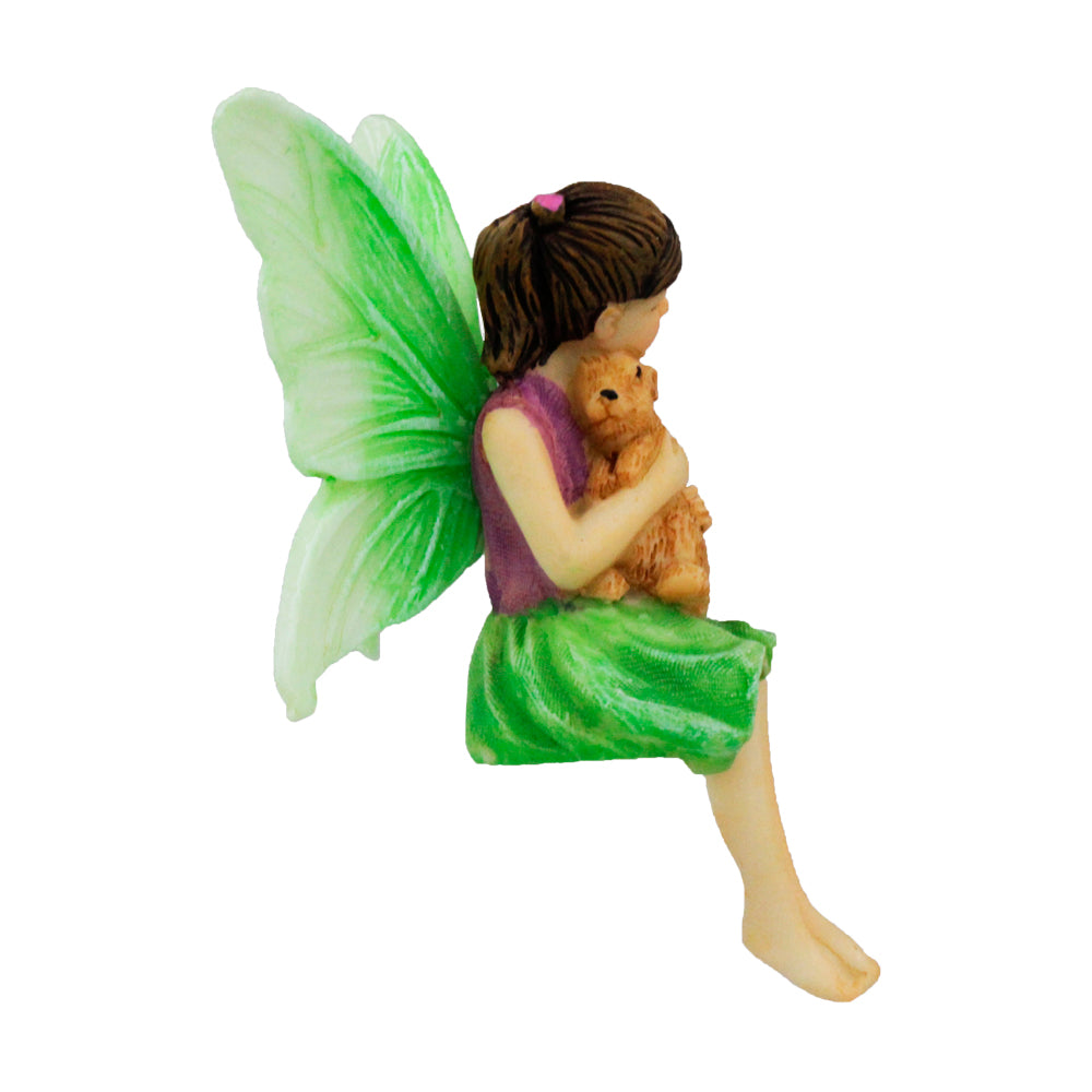 Fairy With Bunny | Polyresin Hand-Painted Fairy