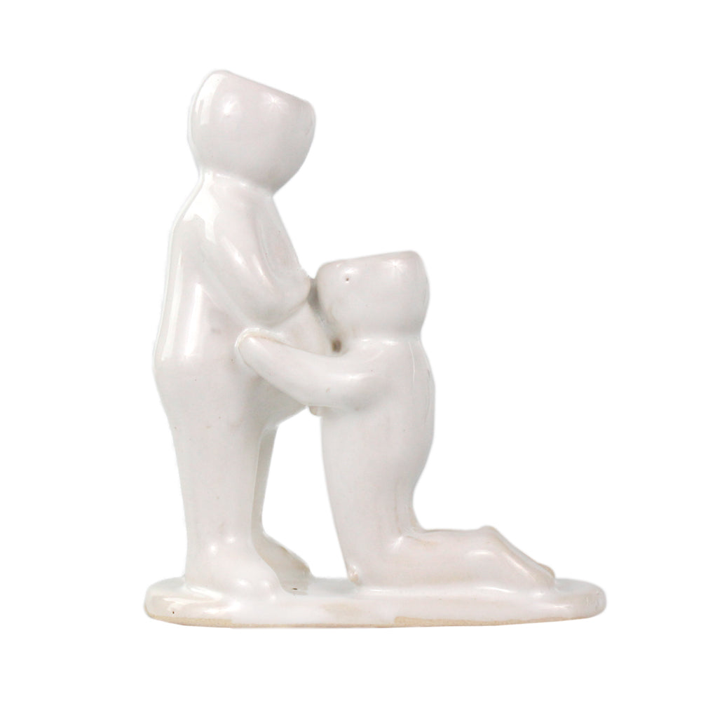 air plant statue "Baby Bump" Air Head White Ceramic Pot