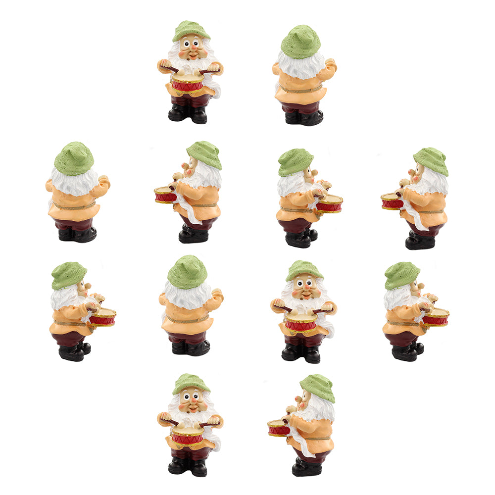 Fairy Garden Gnome - Gnome Playing Drums - Set of 12