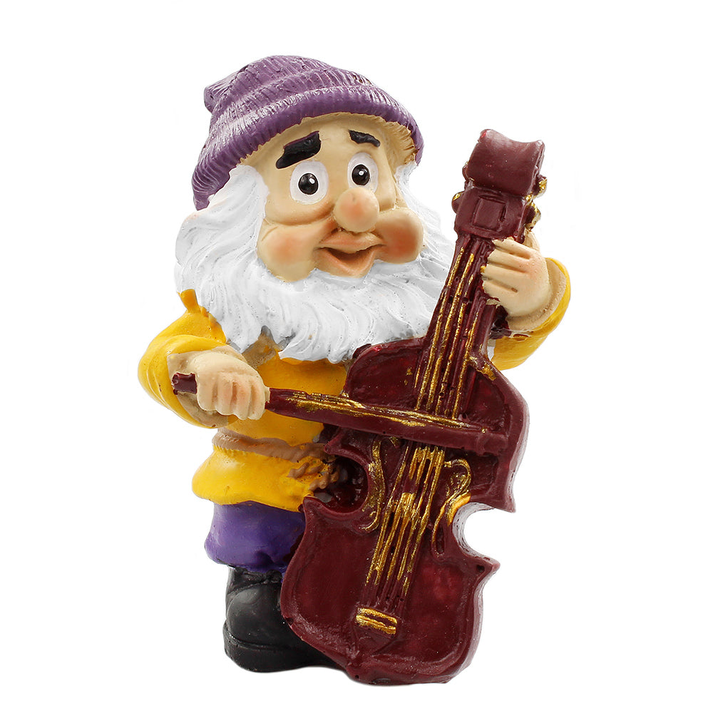 Fairy Garden Gnome - Gnome Playing The Bass