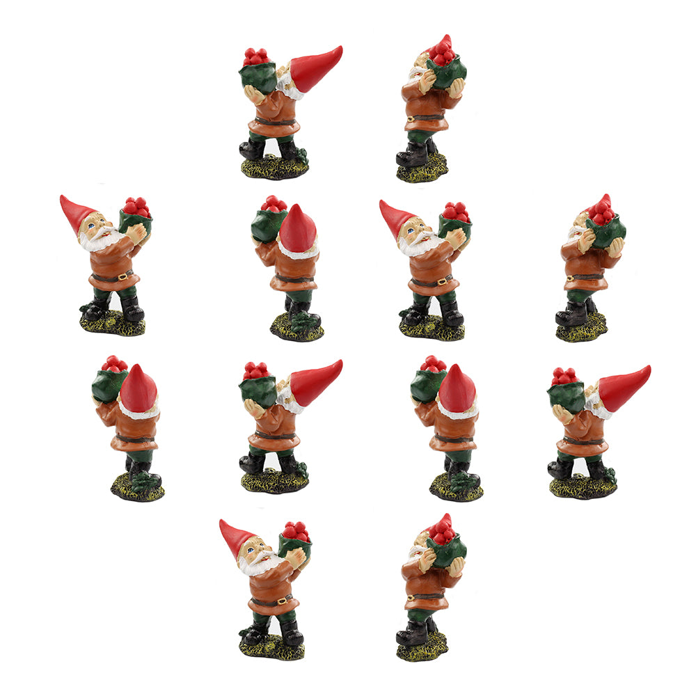 Fairy Garden Gnome - Gnome Carrying Apples