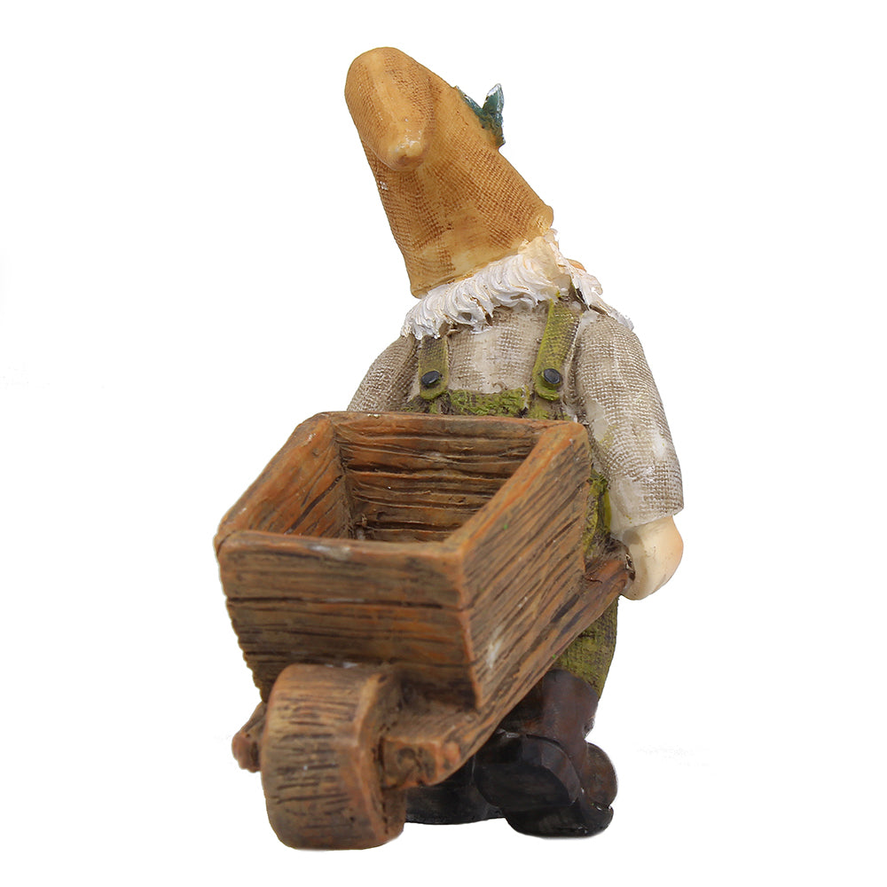 Miniature Gnome with Wheelbarrow