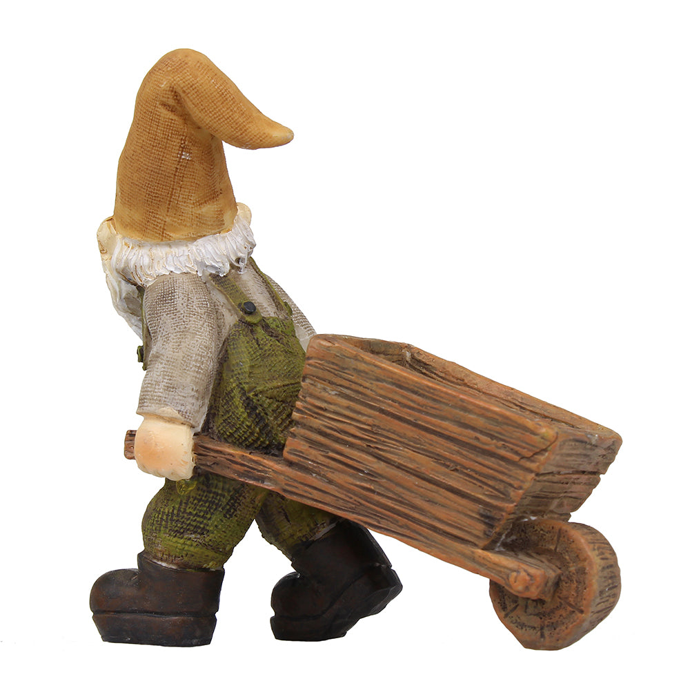 Miniature Gnome with Wheelbarrow