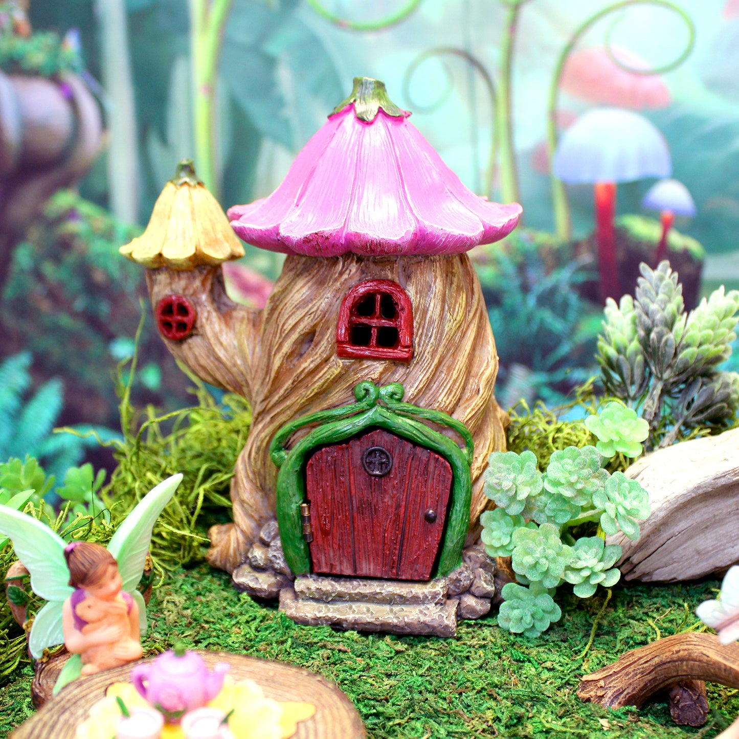 Wholesale Twisted Stump House | Fairies and Gnomes House | Optional LED Lights