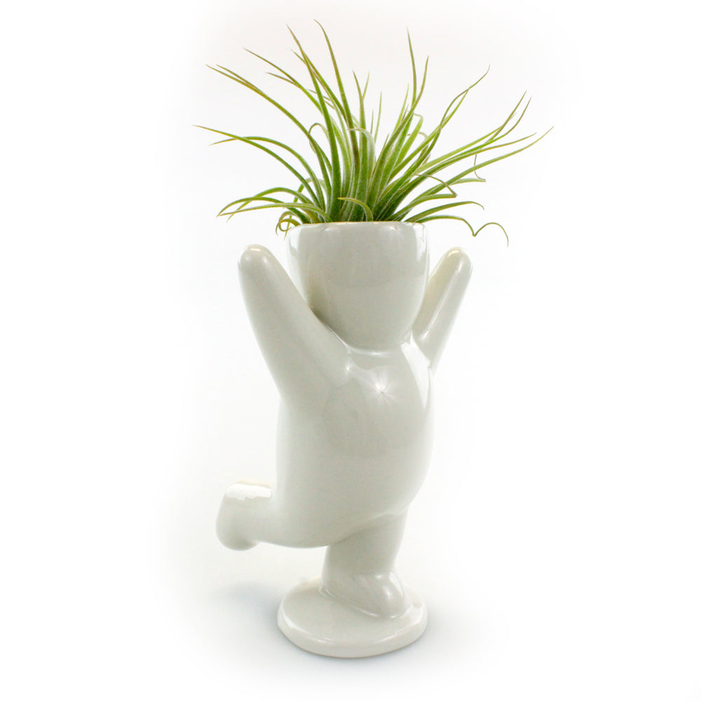 "Happy Cheering Person" Air Head Complete Kit With Live Air Plant