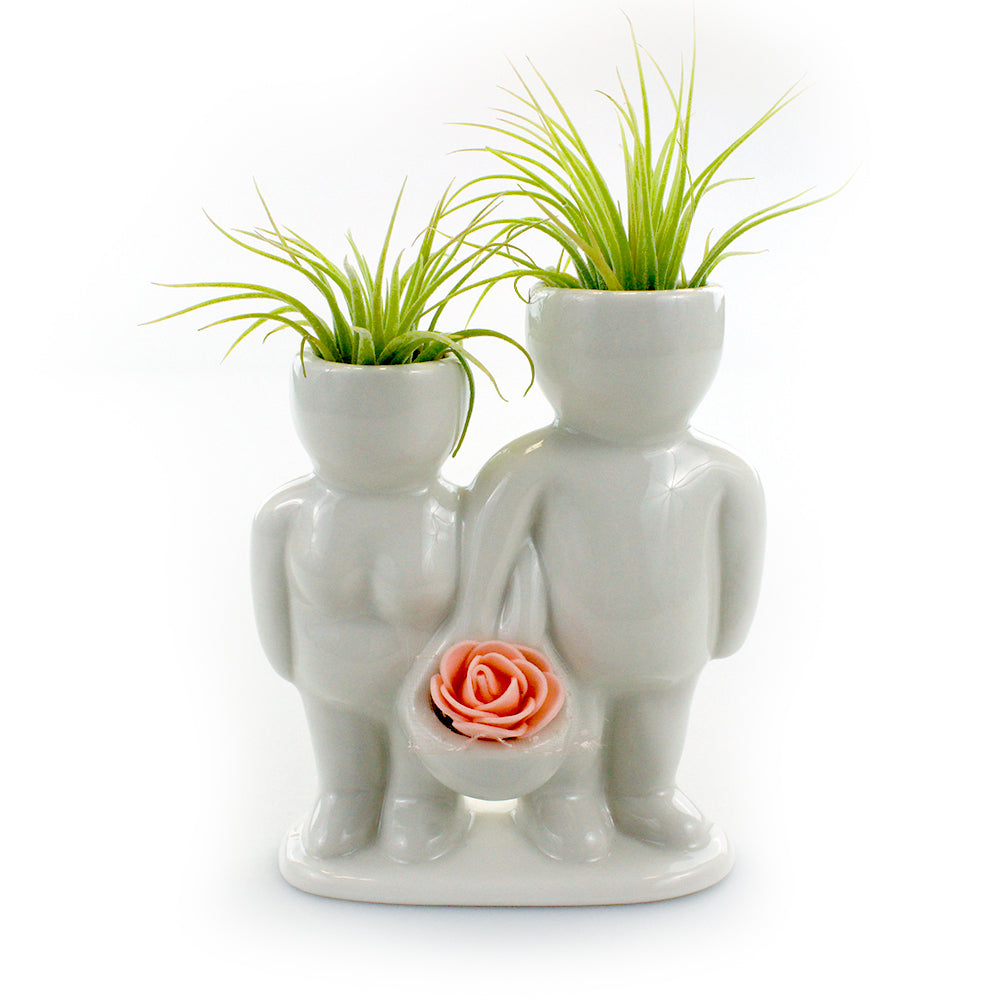 "Couple Carrying Basket" Air Head Complete Kit With Live Air Plant