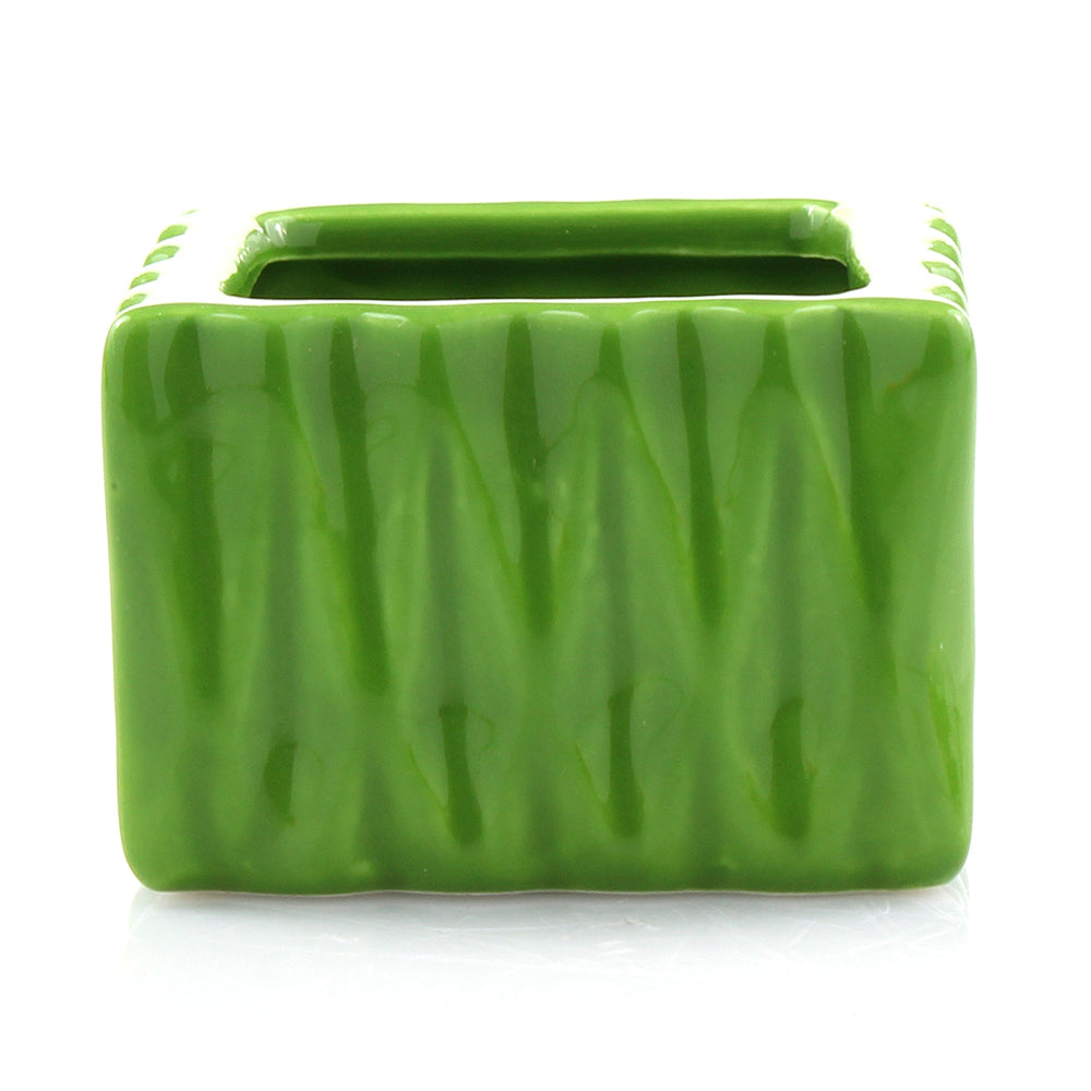 Set of 12 or 24 Square Ceramic Glazed Small Planter Vase