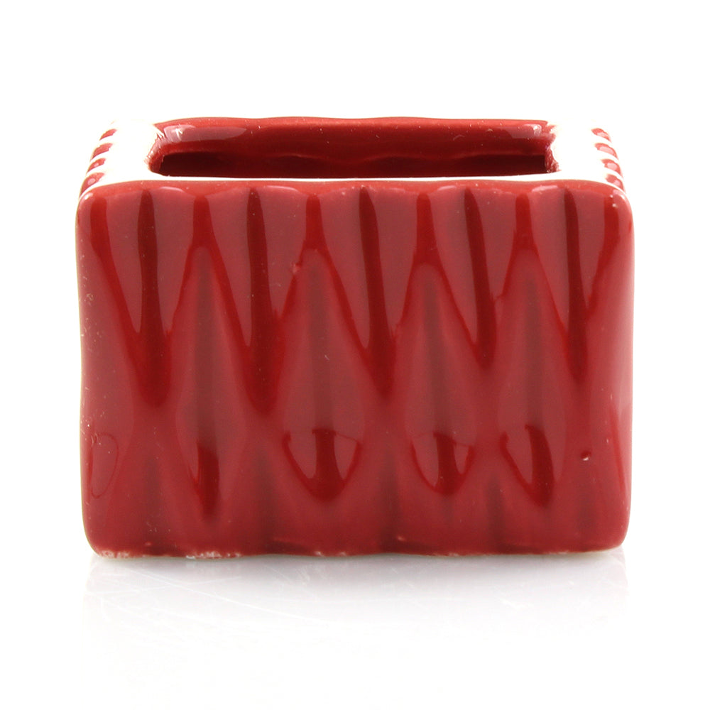 Set of 12 or 24 Square Ceramic Glazed Small Planter Vase