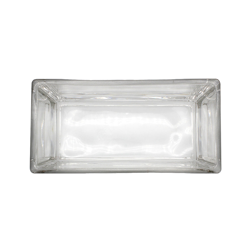 7.75 Inch Rectangular Glass Vase