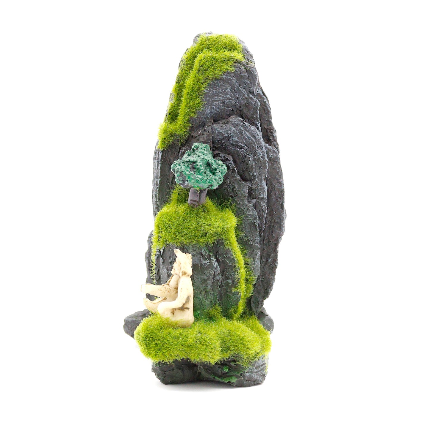 Moss Flocking Mountain and Mossy Mudman Fish Tank Caves