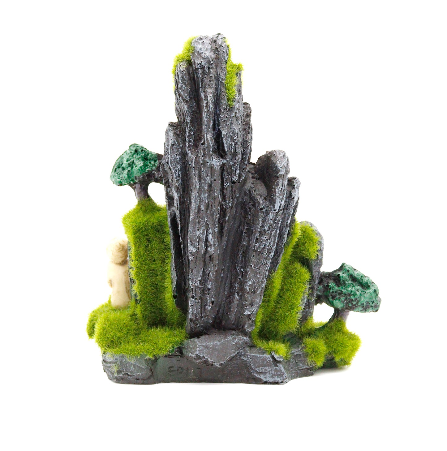 Moss Flocking Mountain and Mossy Mudman Fish Tank Caves