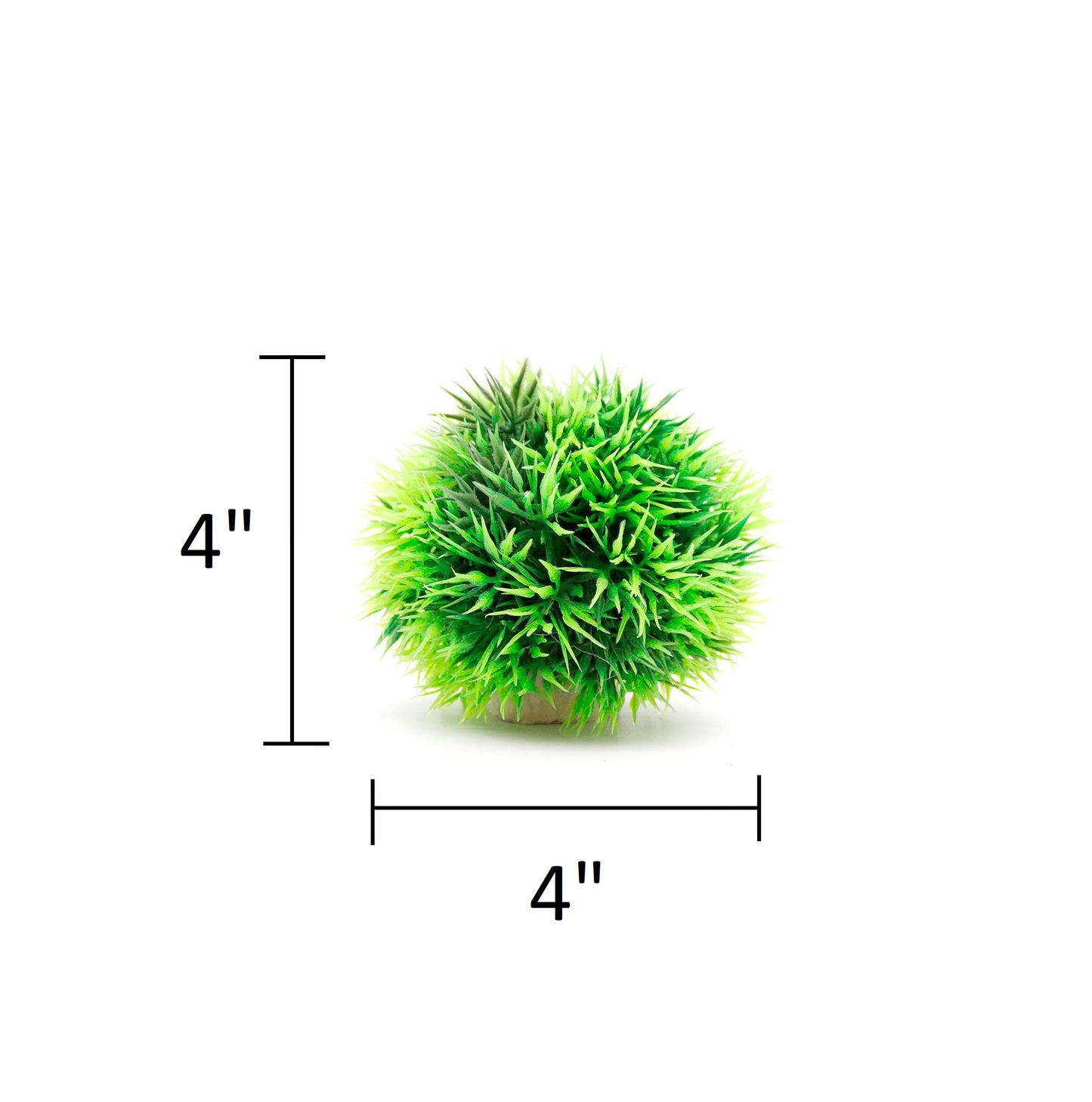 Set of 2 Artificial 4-Inch Marimo Ball Plants for Aquariums