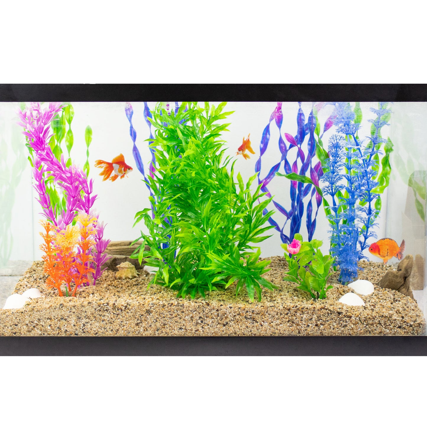 9 Pack Colorful Artificial Aquarium Plants