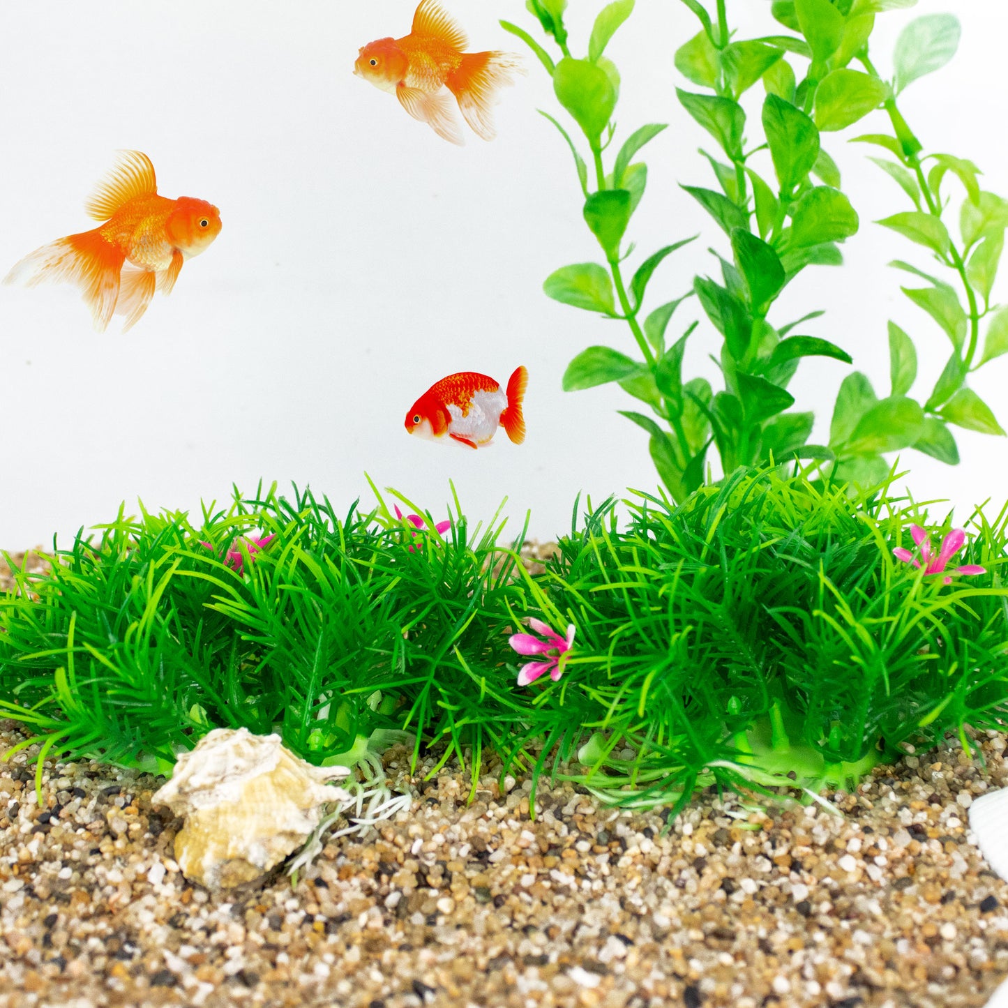 2 Pack Colorful Artificial Aquarium Flower Plants - Multiple Colors