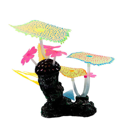Glow in The Dark Artificial Plants in Rocks for Aquariums - Multiple Colors