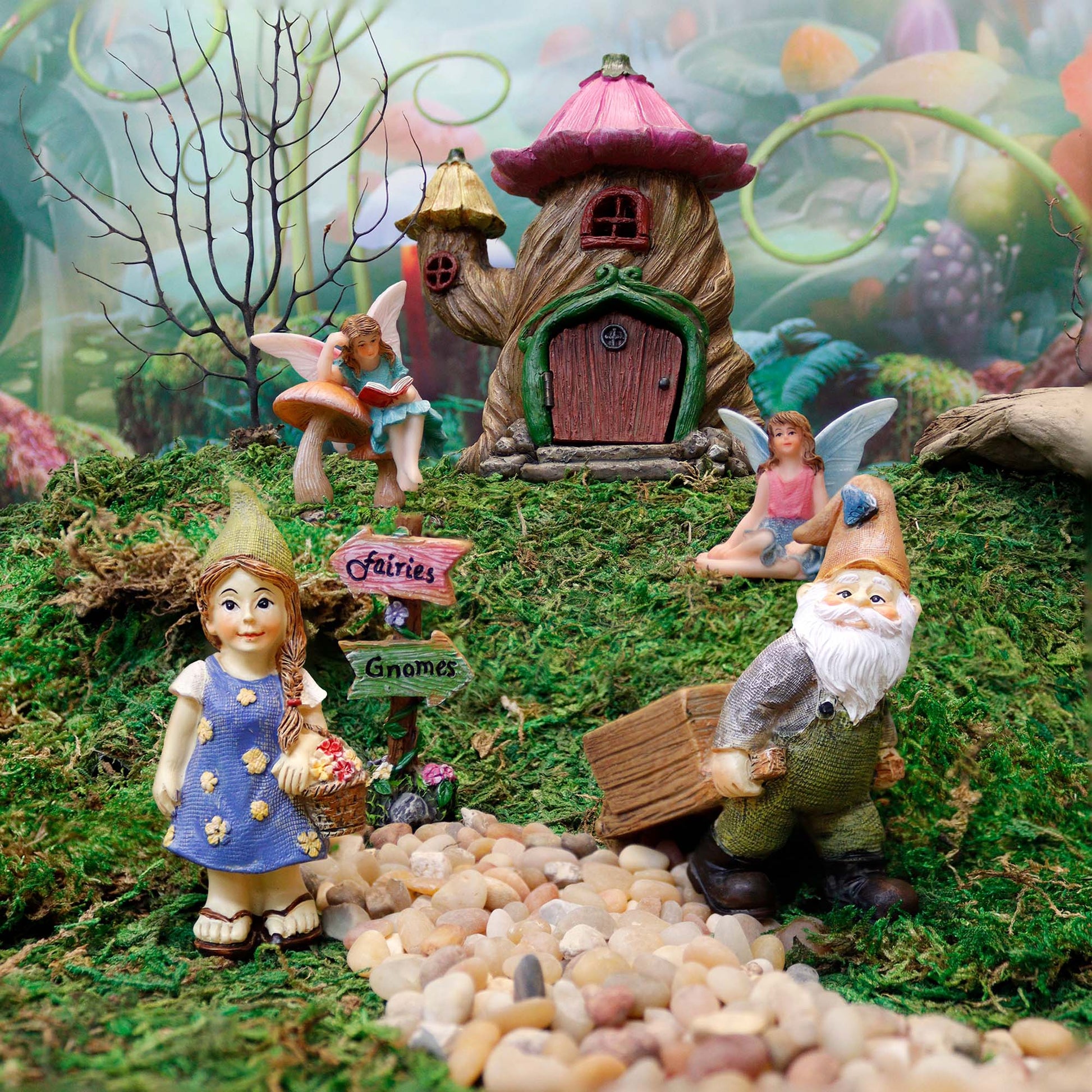 Fairy Garden House Beehive Cottage Plus Accessory Fairytale Gnomes