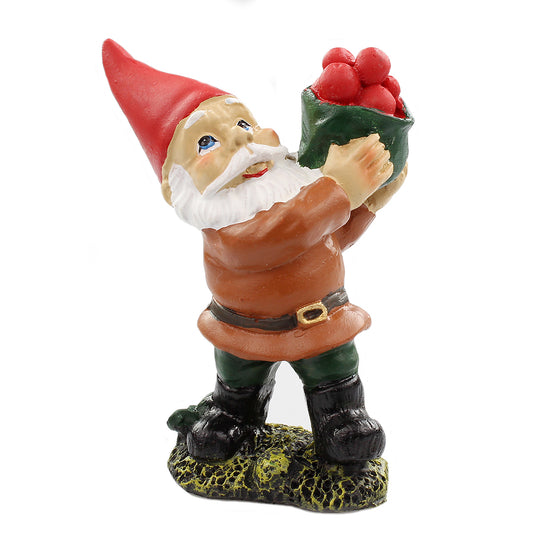 Fairy Garden Gnome - Gnome Carrying Apples