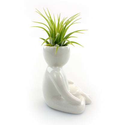 "Meditation Person" Air Head Complete Kit With Live Air Plant