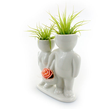 "Couple Carrying Basket" Air Head Complete Kit With Live Air Plant