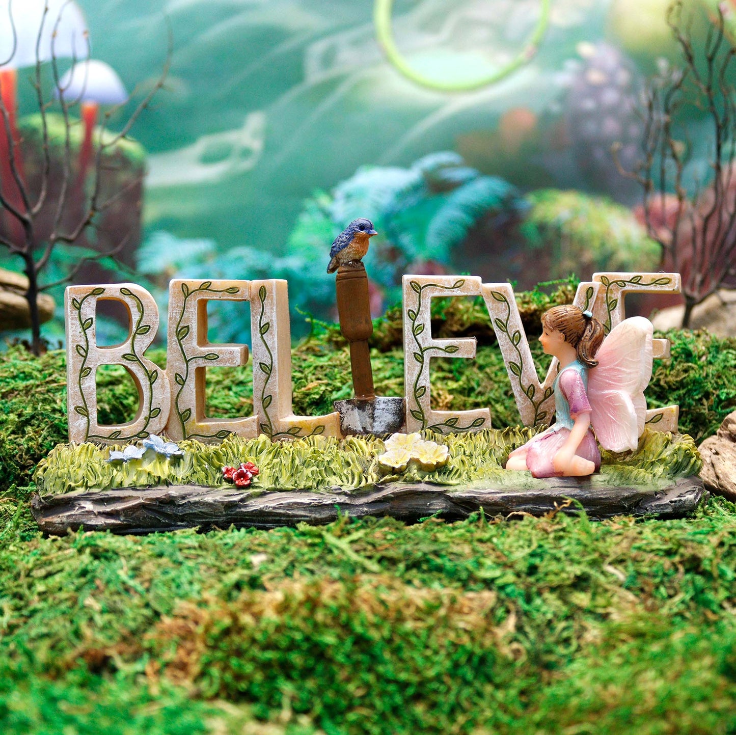 "Believe" Fairy Garden Monument