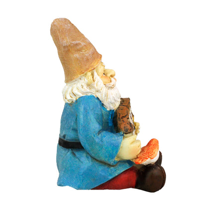 Fairy Garden Gnome - Gnome Holding Wipe Your Paws Sign