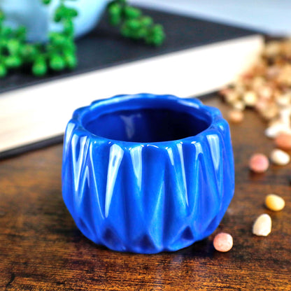 Small Ceramic Glazed Round Planter Vase