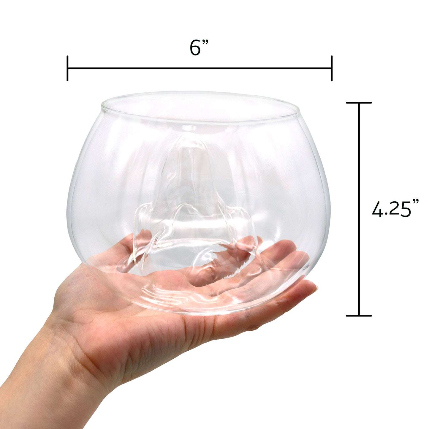 6 Inch Glass Mountain Bowl