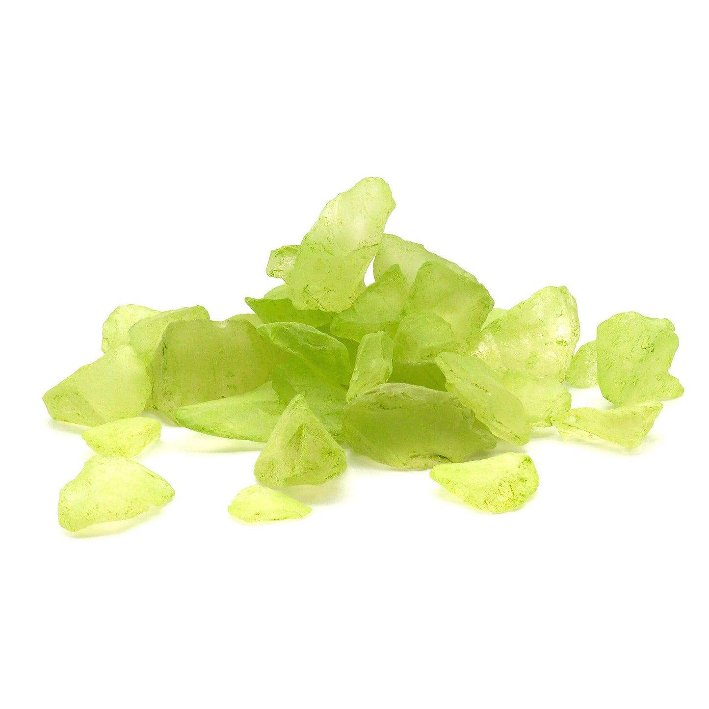 Chartreuse Frosted Sea Glass Pebbles - 4 lb