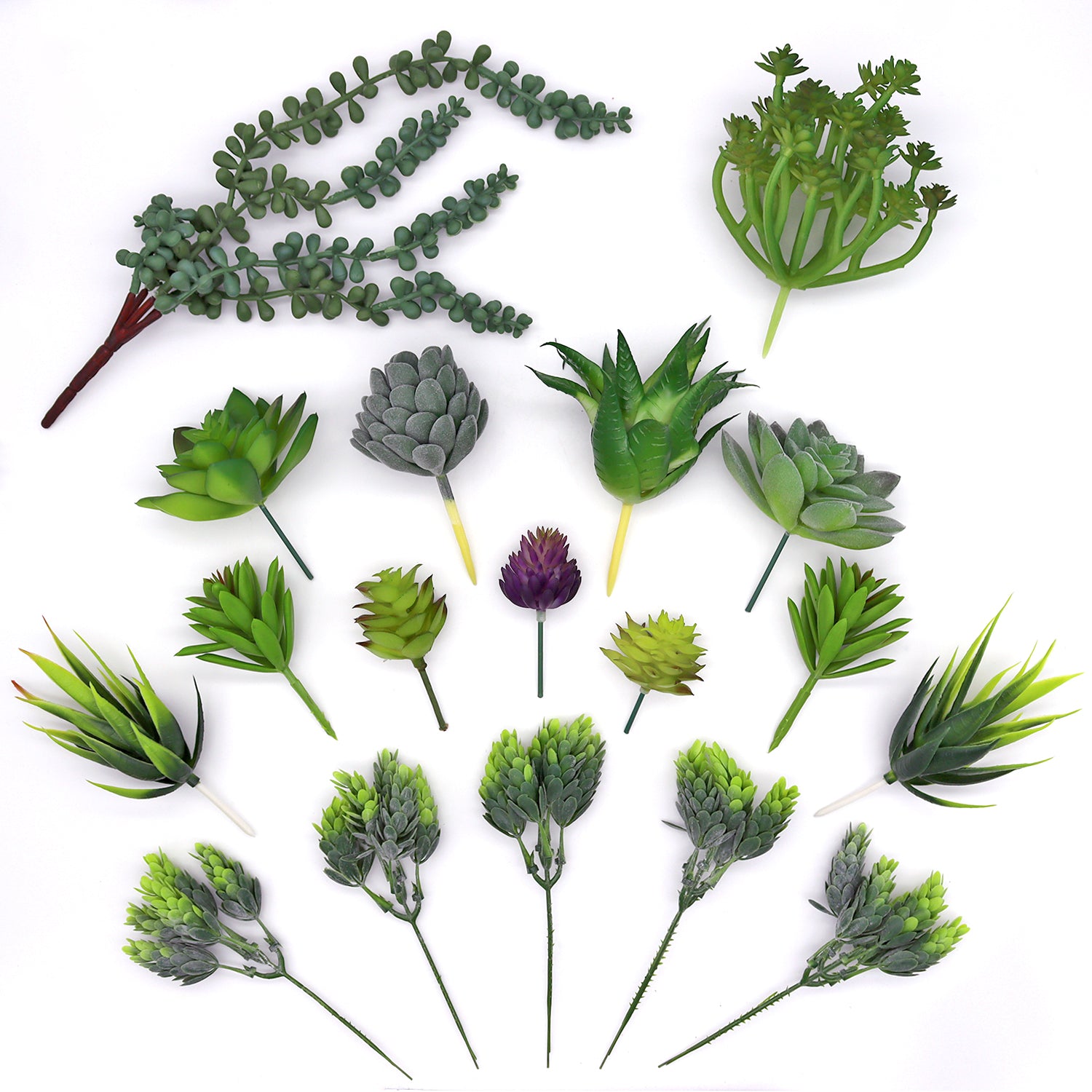 wholesale faux succulents 14 Assorted Artificial Succulents | Faux Succulent Bundle