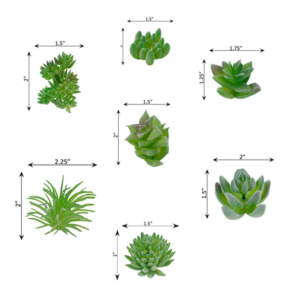 16 Pcs Artificial Succulents