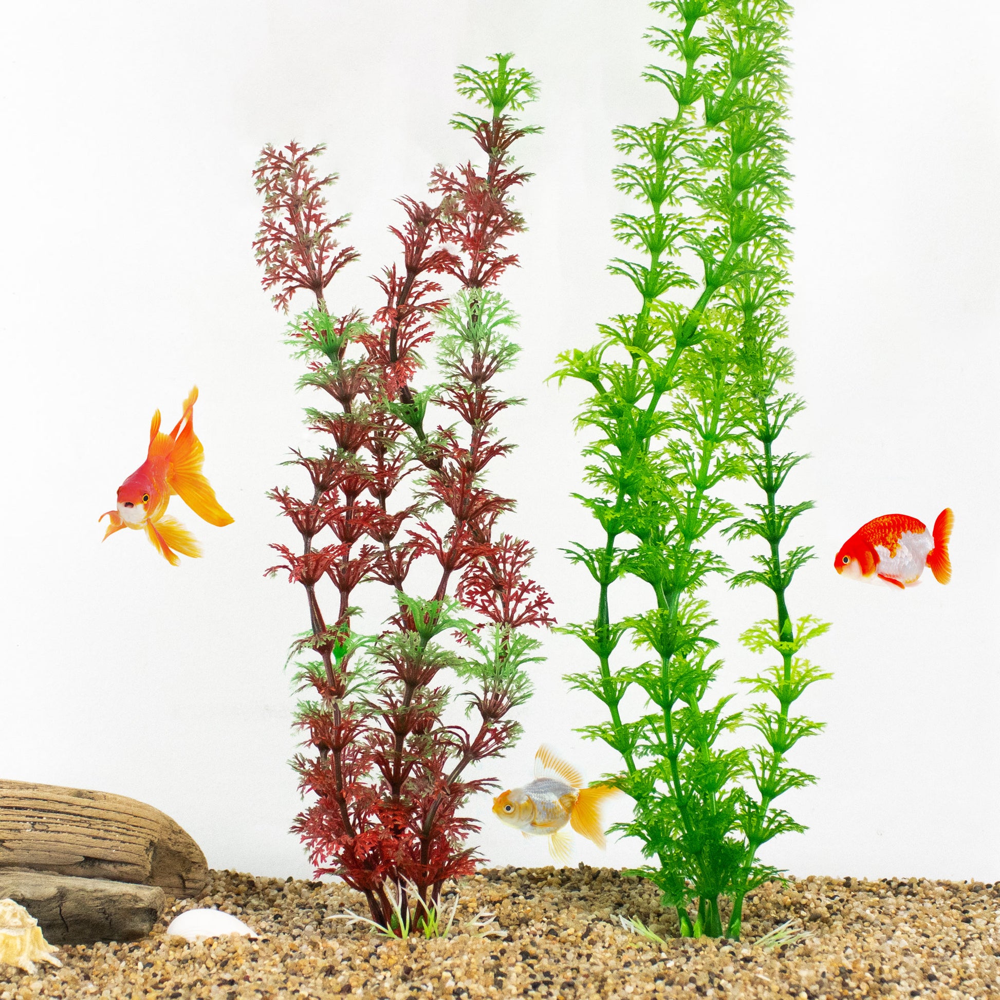 tall plastic fish tank plants 2 Piece Large Faux Fern Aquarium Plants