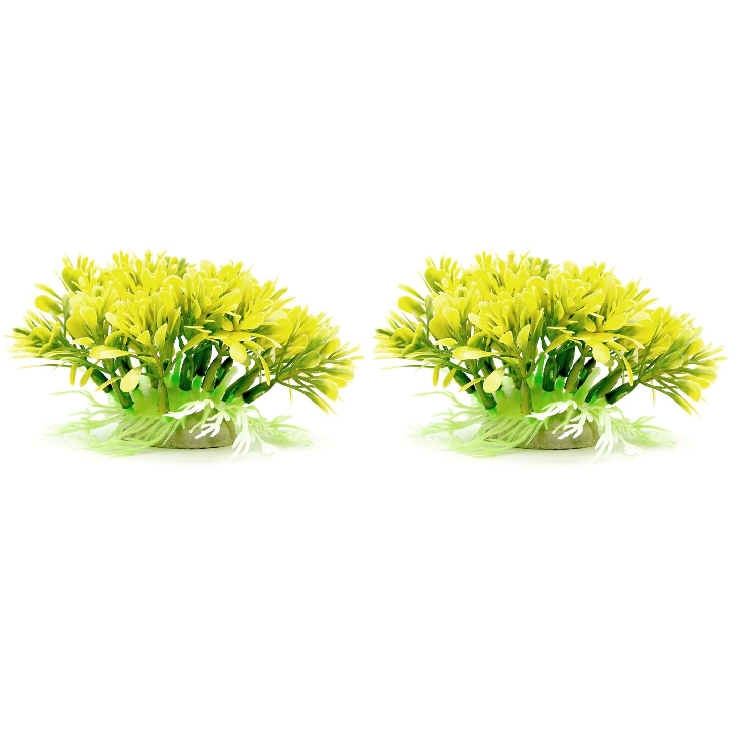 2 Pack Colorful Artificial Aquarium Flower Plants - Multiple Colors