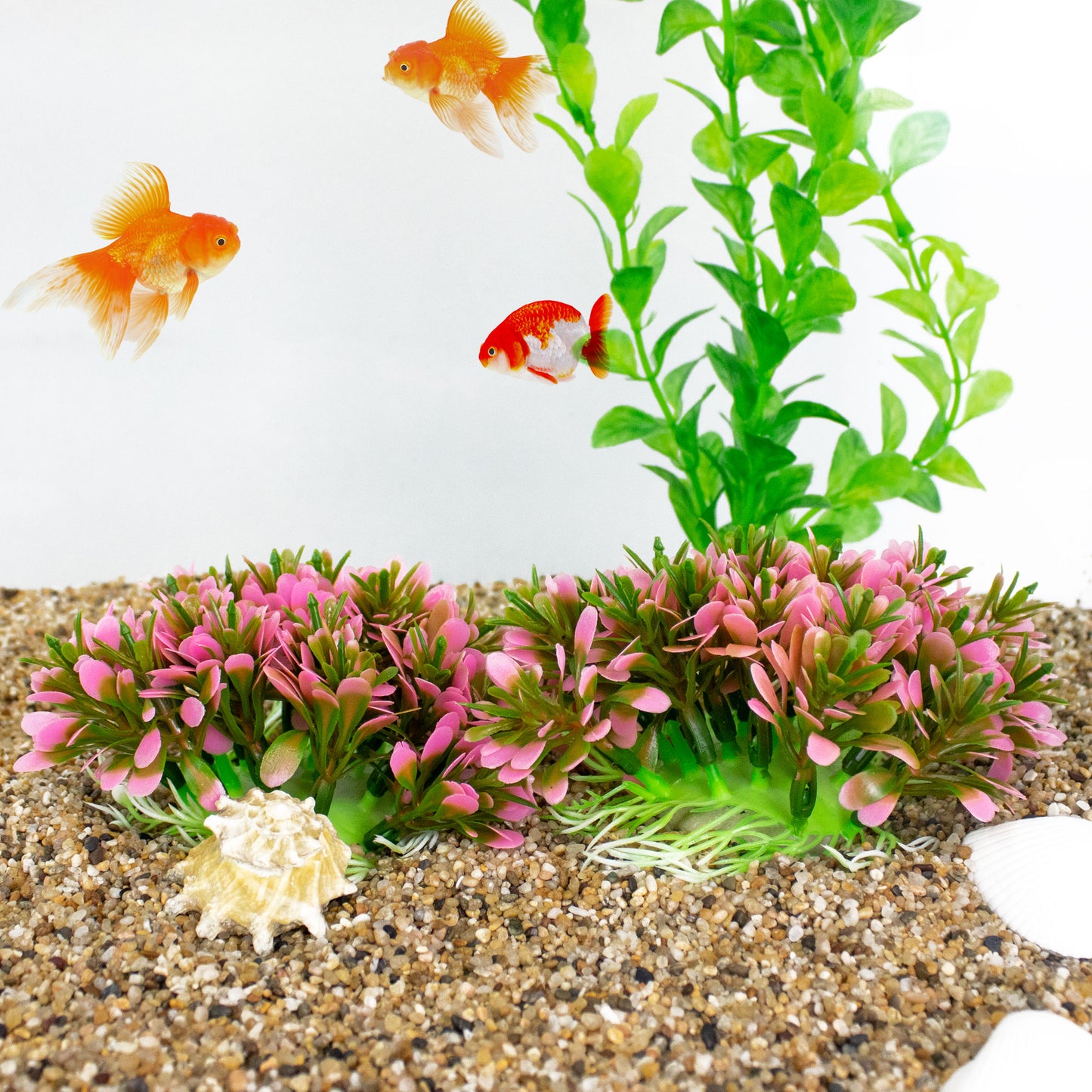 2 Pack Colorful Artificial Aquarium Flower Plants - Multiple Colors