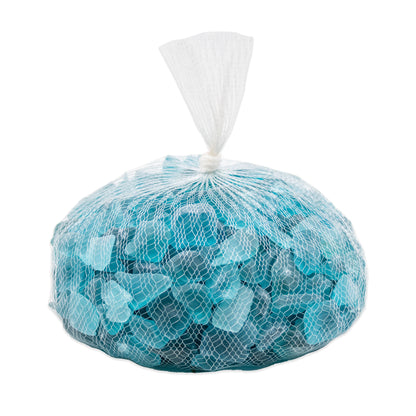 Baby Blue Frosted Sea Glass Pebbles - 4 lb