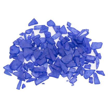 Deep Blue Frosted Sea Glass Pebbles - 4 lb