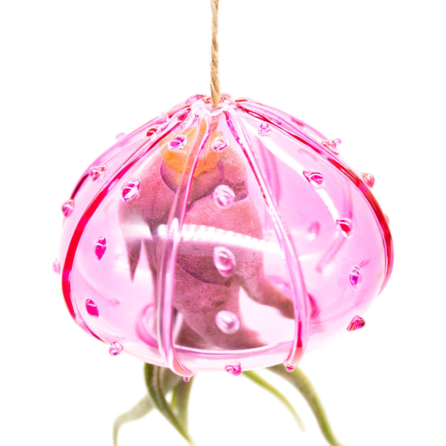 Set of 3 Hanging Glass Sea Urchin Jellyfish Arrangement